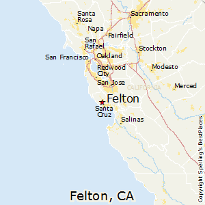 Best Places to Live Map of Felton, CA