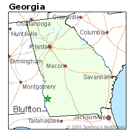 georgia ga bluffton macon map places where valdosta cities roswell place located