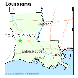 Image result for fort polk, louisiana on a map