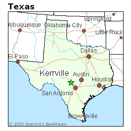 Kerrville,Texas Map