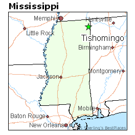Map Of Tishomingo