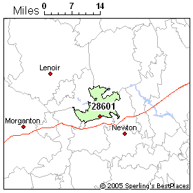 Hickory Nc Zip Code Map - Map
