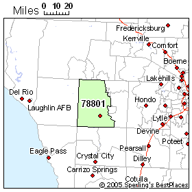 uvalde zip texas map live