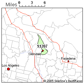Glendale California Zip Code Map - United States Map