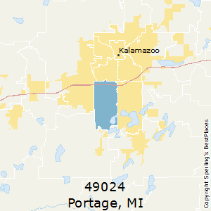 Portage Mi Zip Code Map Map MI Portage 49024