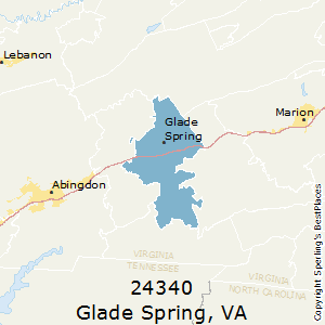 glade spring Glade spring is a town in washington county, virginia, united states the population was 1,374 at the 2000 census it is part of the kingsport–bristol (tn)–bristol (va. glade spring Glade spring is a town in washington county, virginia, united states the population was 1,374 at the 2000 census it is part of the kingsport–bristol (tn)–bristol (va.