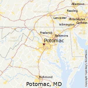 potomac maryland map md city bestplaces
