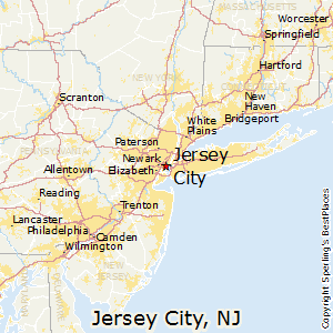 City map Jersey City New Jersey
