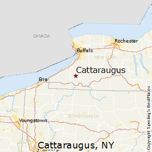 cattaraugus york ny map