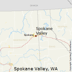 City map Spokane Washington