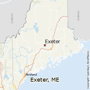 where is exeter maine - exeter maine map