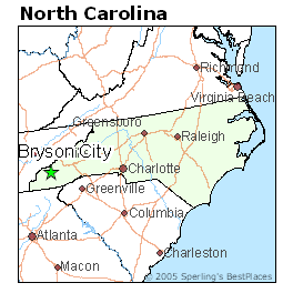 map of bryson city nc Bryson City North Carolina Cost Of Living map of bryson city nc