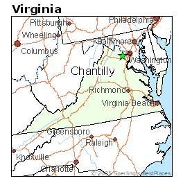 Map Of Chantilly Virginia