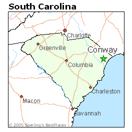 Conway South Carolina Map - Ailina Laurette