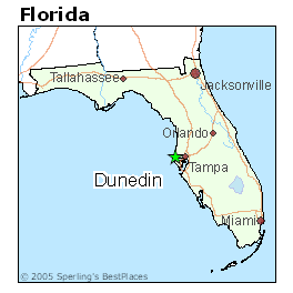 Map Dunedin Florida 2018