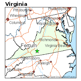 Ferrum Virginia Map