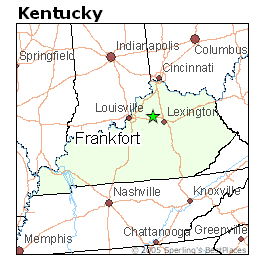 City map Frankfort Kentucky PDF