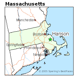 Map of Hanson, MA, Massachusetts