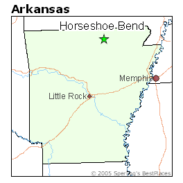 Horseshoe Bend Arkansas Map