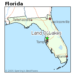 Map Land O Lakes Florida 2018