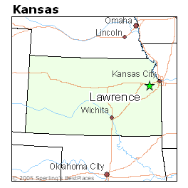 Image result for lawrence KS map