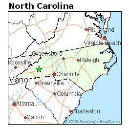Marion North Carolina Map