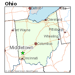 Where Is Middletown Ohio On A Map