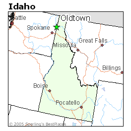 Old Town Idaho Map Best Places To Live In Oldtown, Idaho