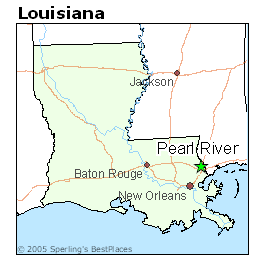 Map of the Rigolet and the mouth of the Pearl River, Louisiana and