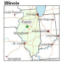 Map Of Pekin Illinois