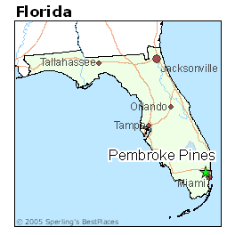 Map Of Pembroke Pines Florida