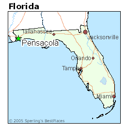 Where Is Pensacola Florida On A Map 2018