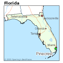 Pinecrest Florida Map 2018