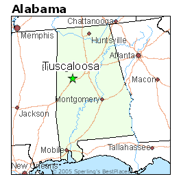 Image result for tuscaloosa alabama map