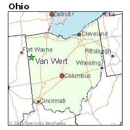 Van Wert Ohio Map Best Places To Live In Van Wert, Ohio