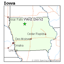 Map Of West Bend Ia Iowa