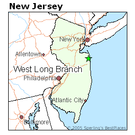Long Branch, NJ Map
