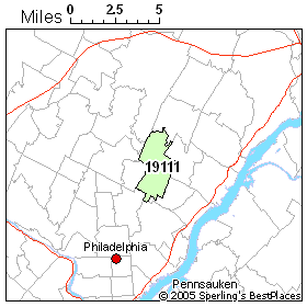 19111 Zip Code Map
