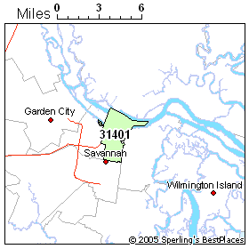 Savannah Ga Zip Code Map - Map