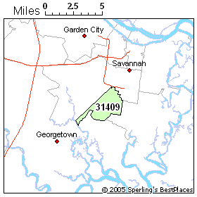 Savannah Ga Zip Code Map - Map