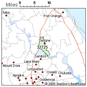Northern Map Of Deltona Florida - 32725