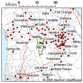 Map Of Groveland Florida