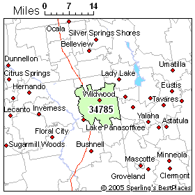 Map Of Wildwood Florida