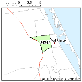 Fort Pierce Zip Code Map Map - 34947 