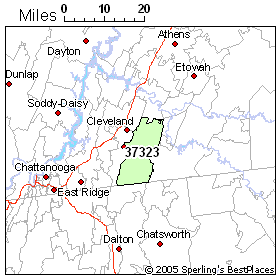 cleveland zip tennessee map code tn bestplaces