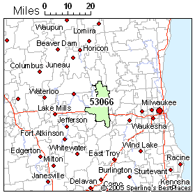 Map Of Oconomowoc Wisconsin Health In Zip 53066 (Oconomowoc, Wi)
