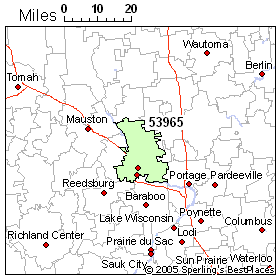 Wisconsin Dells County Map Economy In Zip 53965 (Wisconsin Dells, Wi)