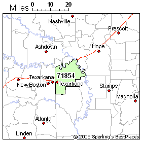 Texarkana Zip Code Map People In Zip 71854 (Texarkana, Ar)