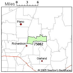Richardson Zip Code Area Map