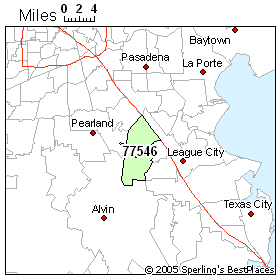 Map Of Friendswood Texas People In Zip 77546 (Friendswood, Tx)